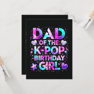 Dad Of The K-Pop Birthday Korean Music Invitation
