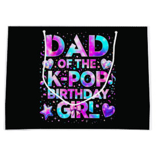 Dad Of The K-Pop Birthday Korean Music Large Gift Bag