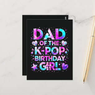 Dad Of The K-Pop Birthday Korean Music Postcard