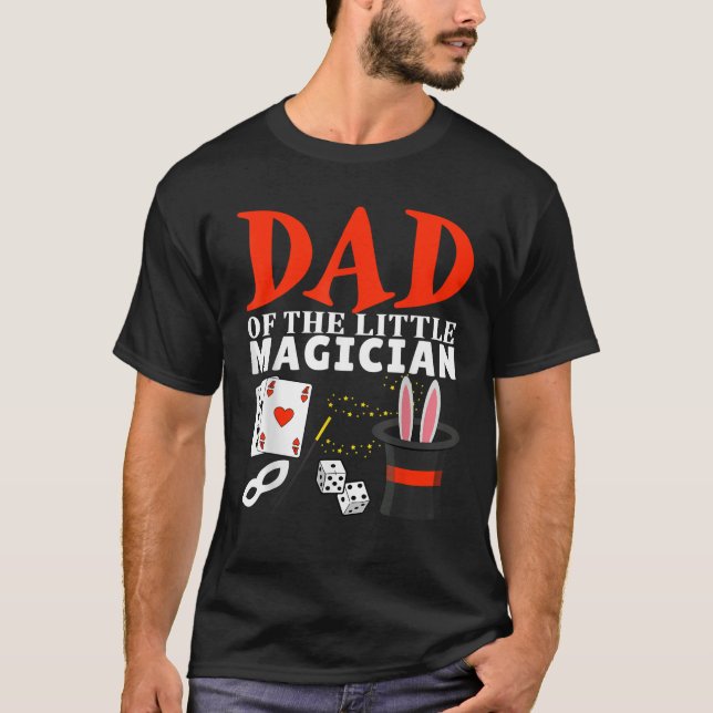 Dad Of The Little Magician Birthday Party Kids Mag T-Shirt (Front)