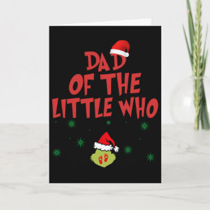 Dad Of The Little Who Christmas Pregnancy Matching Card