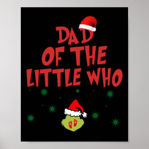 Dad Of The Little Who Christmas Pregnancy Matching Poster