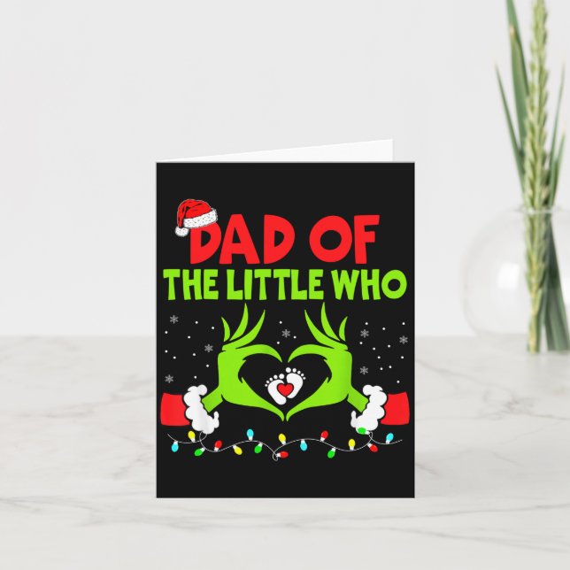 Dad Of The Little Who Funny Christmas Pregnancy An Card (Front)
