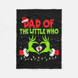 Dad Of The Little Who Funny Christmas Pregnancy An Fleece Blanket