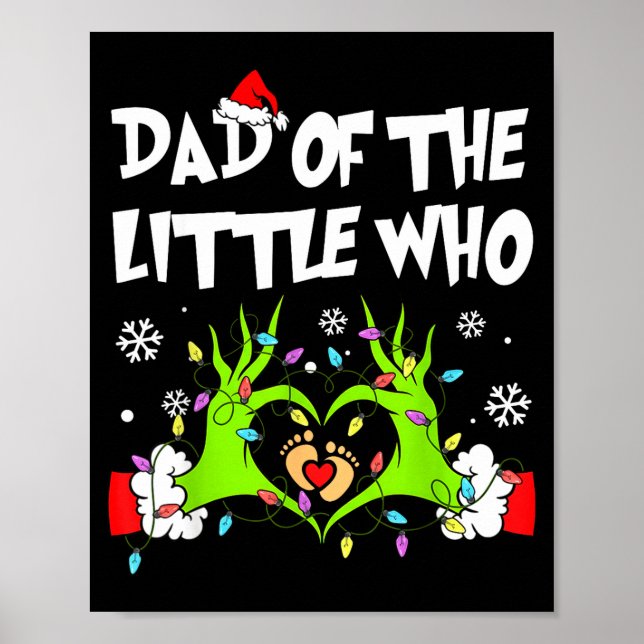 Dad Of The Little Who Funny Christmas Pregnancy An Poster (Front)