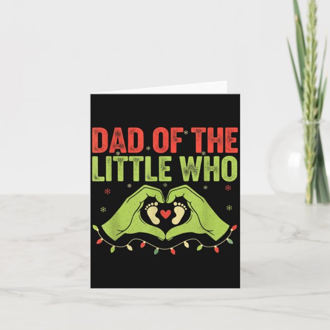 Dad Of The Little Who Qoute Christmas Pregnancy An Card (Front)