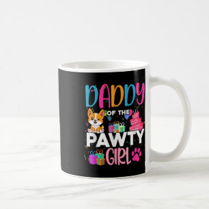 Dad Of The Pawty Girl Corgi Dog Family Birthday Ma Coffee Mug