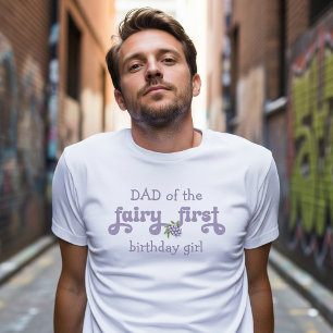 Dad of the Purple  Fairy First Berry Birthday T-Shirt