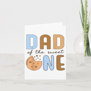 Dad Of The Sweet One Cookies And Milk 1st Birthday Card