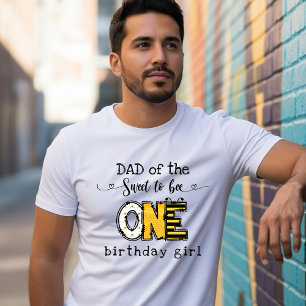 Dad of the sweet to bee one floral birthday  T-Shirt
