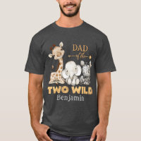 Dad of the Two Wild Safari Birthday T-Shirt