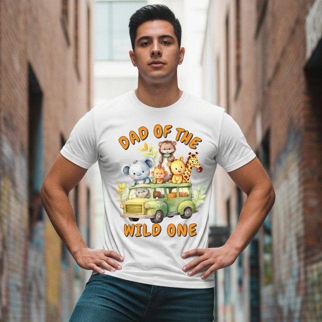 Dad of the Wild One safari animals birthday  T-Shirt (Creator Uploaded)