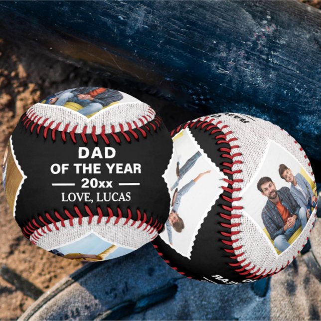 Dad of the Year Custom Photo Gift from Son Baseball (Creator Uploaded)