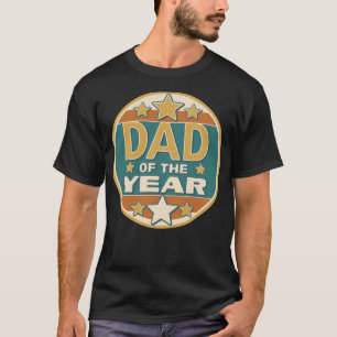 Dad of the Year Retro Badge – Father’s Day Gift T-Shirt