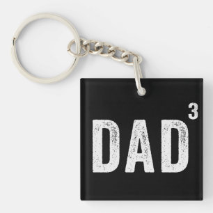 Dad Of Three Key Ring
