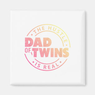 Dad Of Twins Funny New Dad To Be Tired Love Proud  Magnet