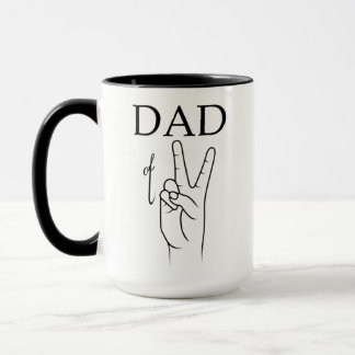 DAD OF TWO, Dad of twins, Dad of three Mug
