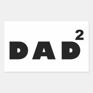 dad of two rectangular sticker