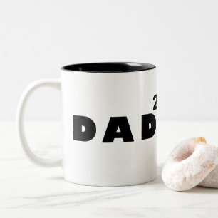 dad of two Two-Tone coffee mug