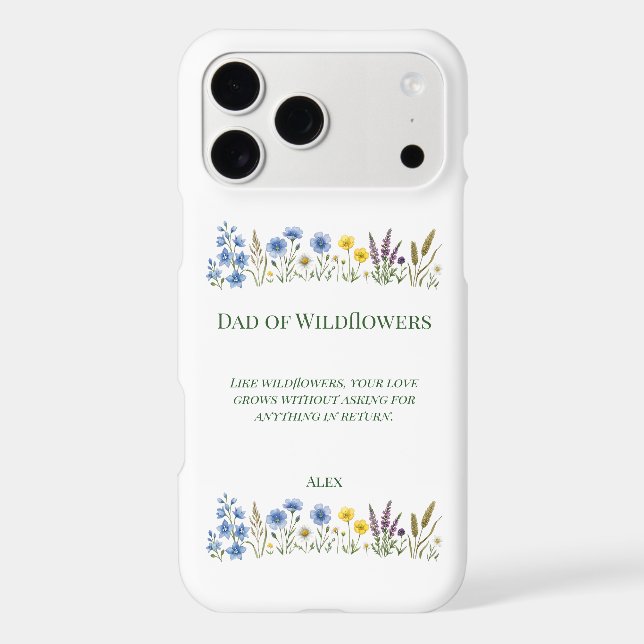 Dad of Wildflowers Custom Quote & Name  (Back)
