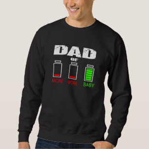 Dad Of Work Mum And Baby Low Battery For Fathers D Sweatshirt