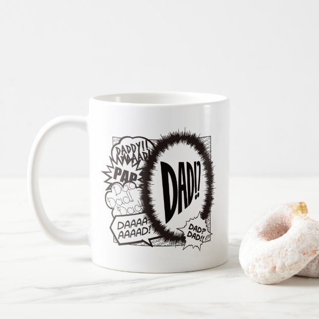 DAD OFF DUTY  Mug. Comic Version Coffee Mug  (With Donut)