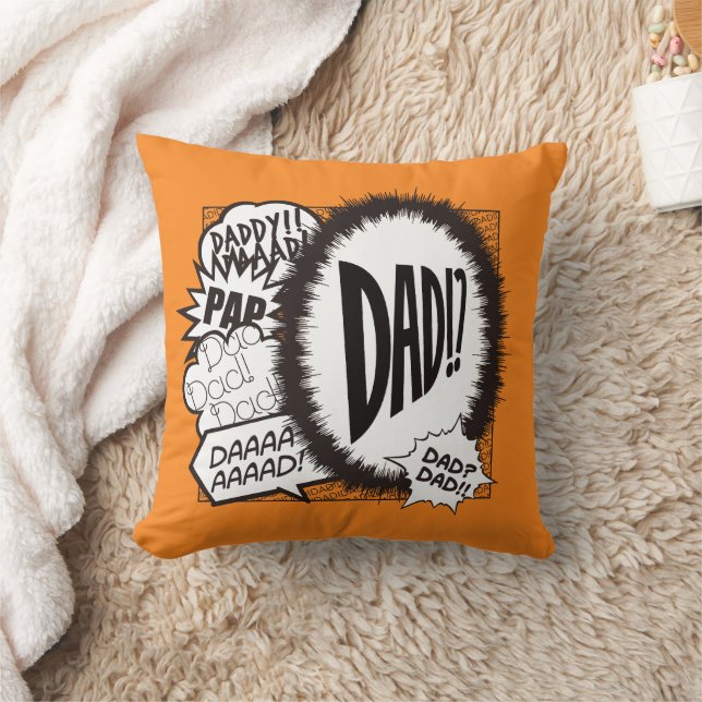 DAD OFF DUTY Throw Pillow (Blanket)