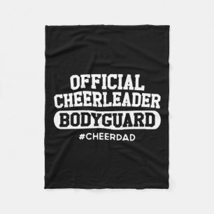 Dad Official Cheerleader Bodyguard Funny Papa Team Fleece Blanket