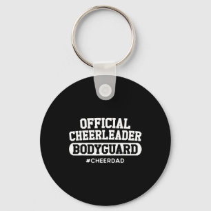Dad Official Cheerleader Bodyguard Funny Papa Team Key Ring