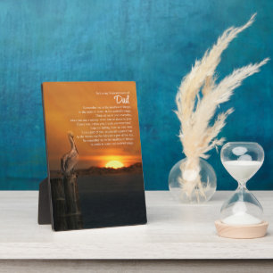 Dad or Father Memorial Remembrance Spiritual  Plaque