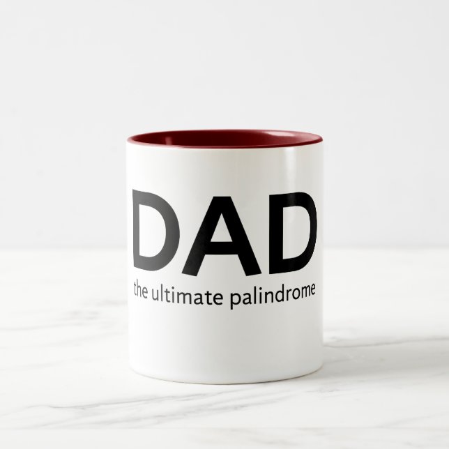 Dad Palindrome Two-Tone Coffee Mug (Center)