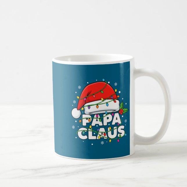 Dad Papa Claus Christmas Lights Family Matching Lo Coffee Mug (Right)