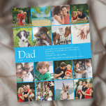 Dad Papa Father Definition 16 Photo Fun Sky Blue Fleece Blanket<br><div class="desc">Personalise with 16 favourite photos and personalised text for your special dad or papa to create a unique gift for Father's day, birthdays, Christmas or any day you want to show how much he means to you. A perfect way to show him how amazing he is every day. Designed by...</div>