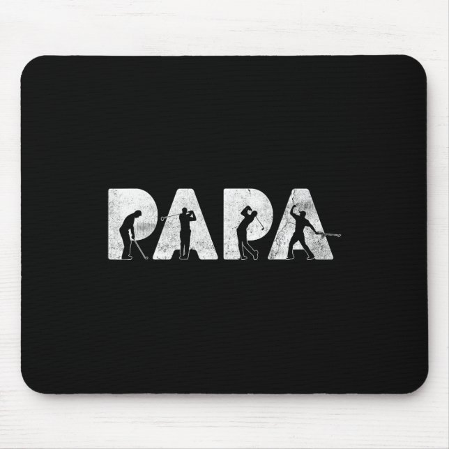 Dad Papa Golf Daddy Funny Fathers Day Gift  Mouse Pad (Front)