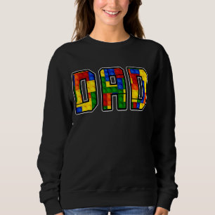 Dad Parent Brick Master Builder Building Blocks Se Sweatshirt