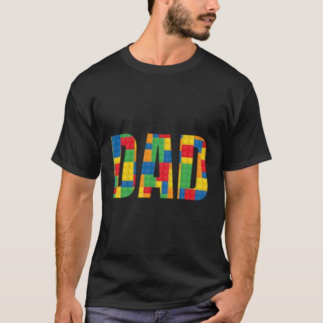 Dad Parent Brick Master Builder Building Blocks Se T-Shirt (Front)