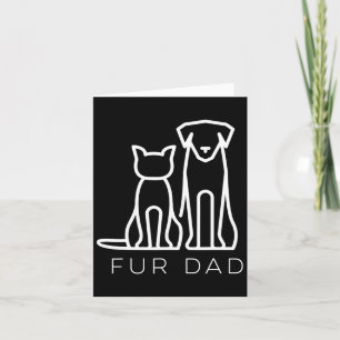 Dad Pet Lover Cat Dog Dad Husband Funny Fathers Da Card