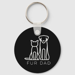 Dad Pet Lover Cat Dog Dad Husband Funny Fathers Da Key Ring