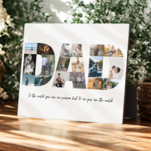 Dad Photo Collage 18 Pictures Plaque