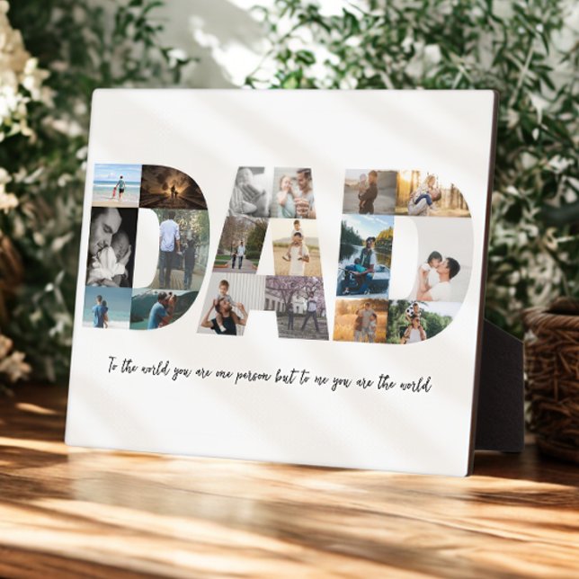 Dad Photo Collage 18 Pictures Plaque (Creator Uploaded)