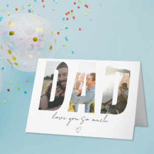 DAD Photo Collage Card – Custom Message