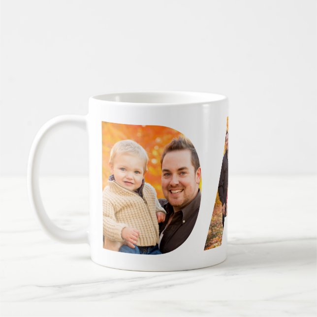 Dad Photo Collage Coffee Mug (Left)