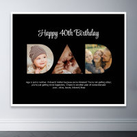 Dad Photo Collage Cutout Father's Day Birthday