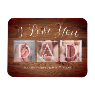 DAD Photo Collage Father's Day Magnet