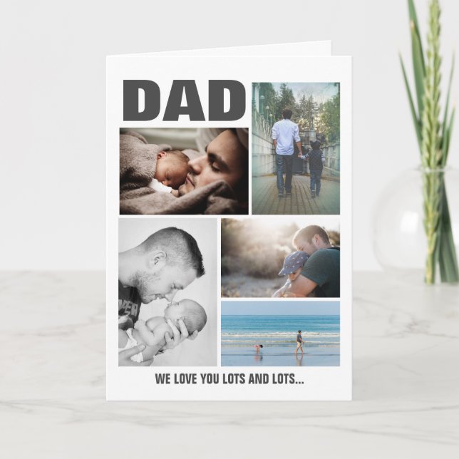 DAD Photo Collage | Happy Fathers Day Card (Front)