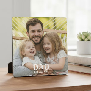 Dad Photo Established Plaque