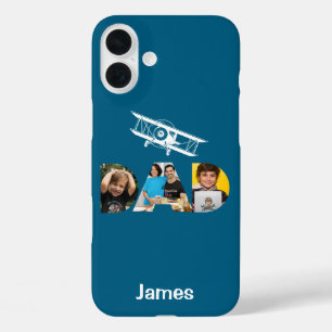 DAD Photo Gifts, Monogramed, Aeroplane, Pilot,  iPhone 16 Plus Case