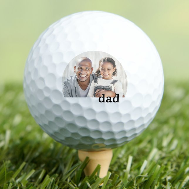 Dad Photo Keepsake Personalised Golf Balls (Dad Photo Father's Day Golf Balls)