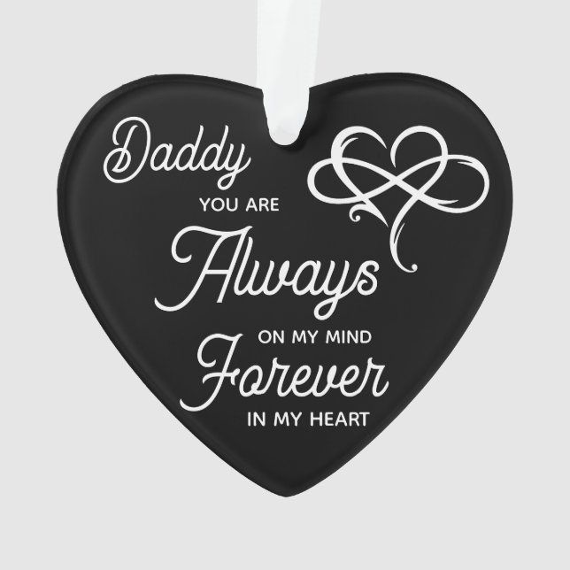 Dad Photo Memorial Personalised Christmas Ornament (Back)