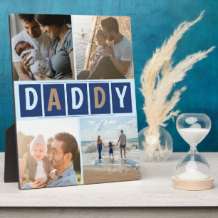 Dad Photo Modern Fun Typography Plaque